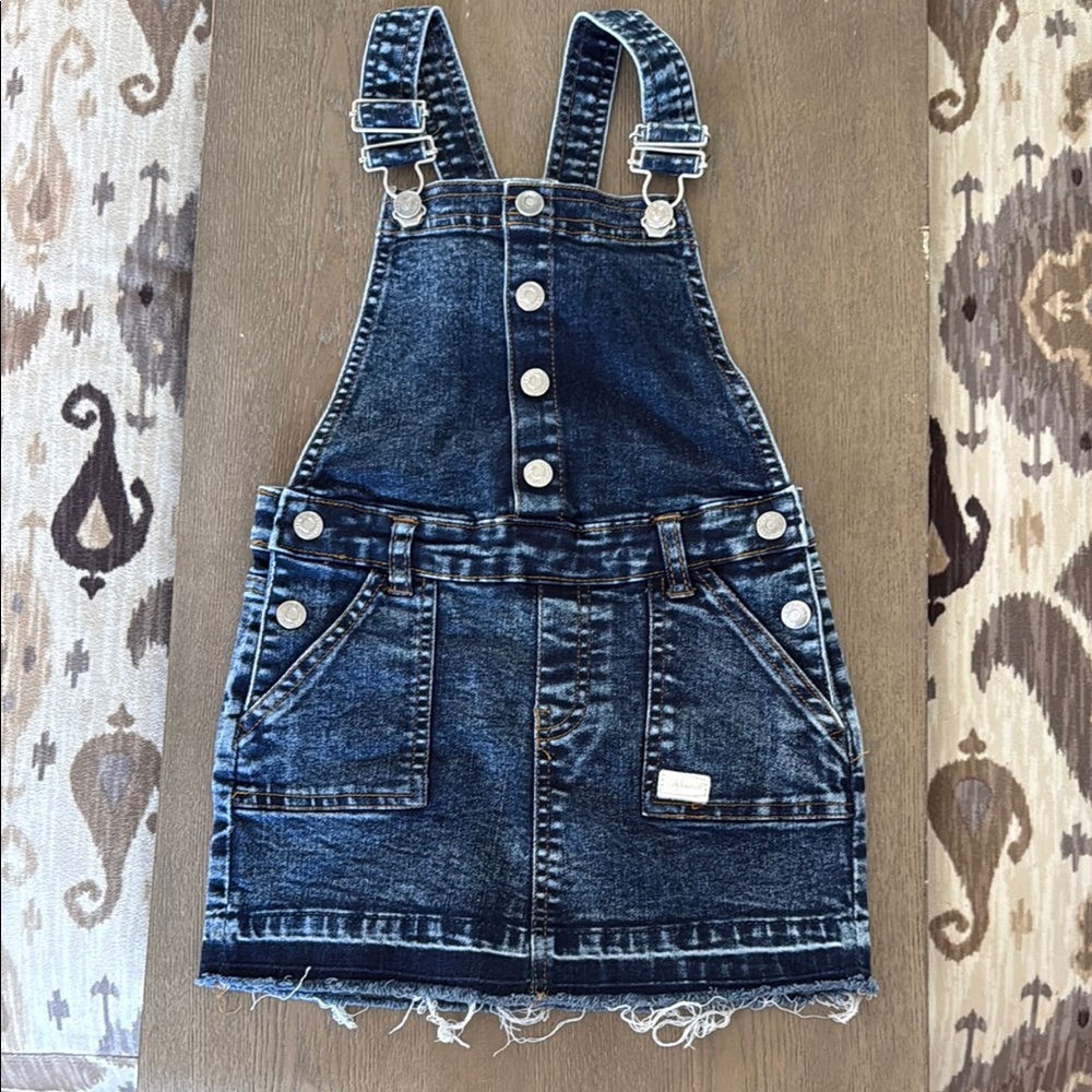 Toddler girl size 4T. Cutest 7 For All Mankind denim overall skirt